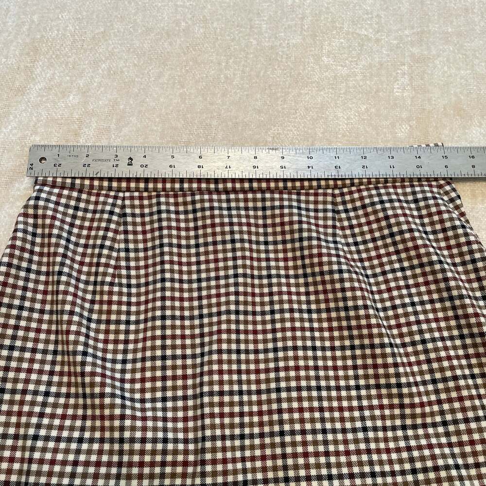 Brooks Brothers Plaid Ruffle Mini Skirt Sz8 - Picture 6 of 8